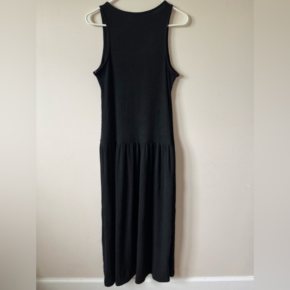 Universal Thread Women’s Drop Waist Ribbed Knit Black Midi Dress NWT S, M, L, XL - Picture 4 of 6